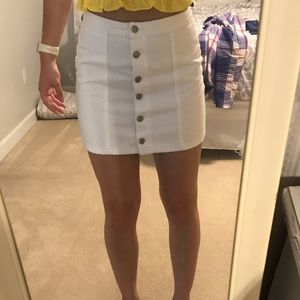 button down denim skirt
